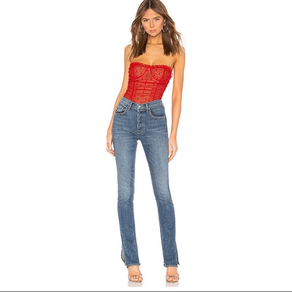 Wyn bodysuit in red